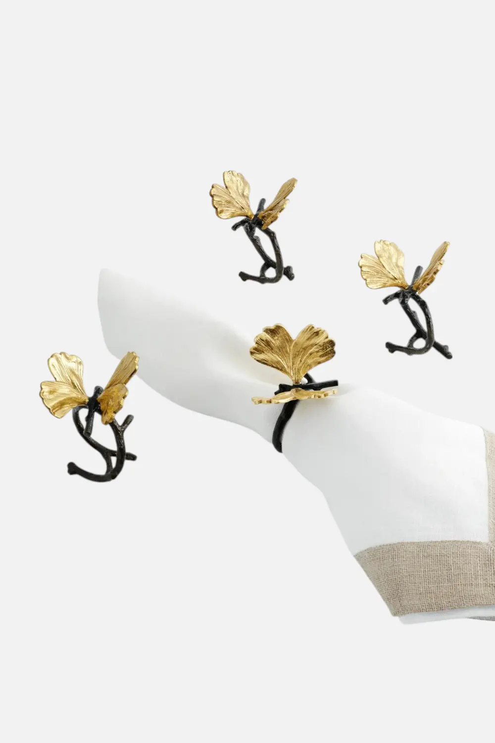 Michael Aram Butterfly Gingko Napkin Ring Set Of 4 1