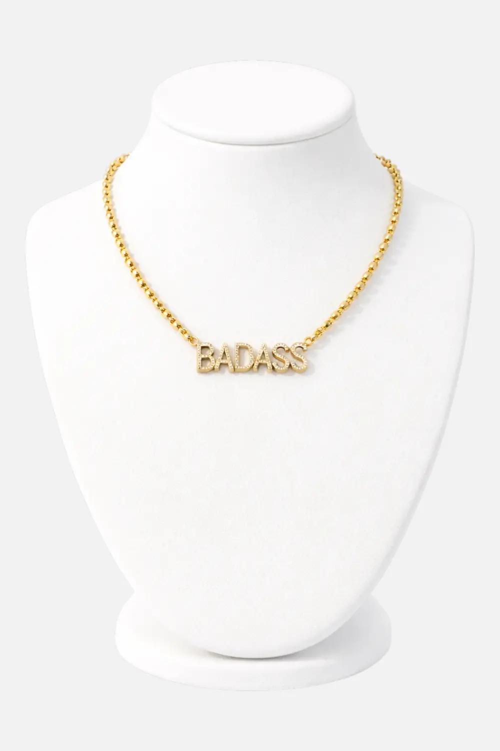 Paula Rosen Gold Badass Connector Diamond Necklace 1