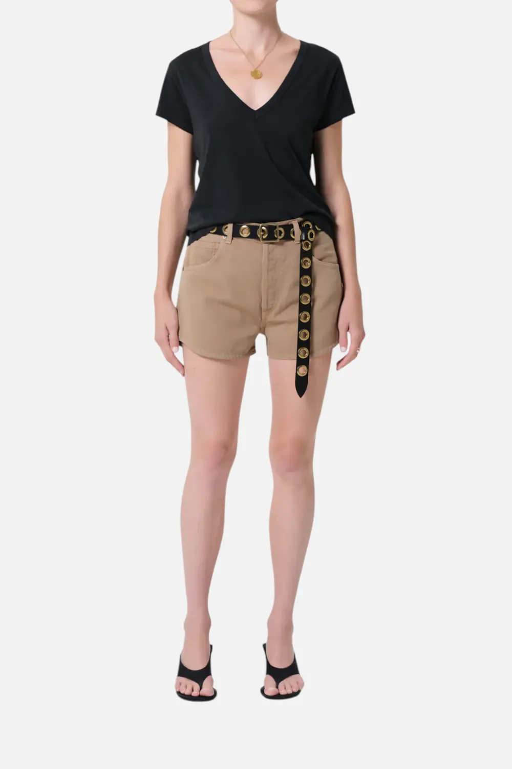 Citizens Of Humanity Abita Short In Golden Tan 1