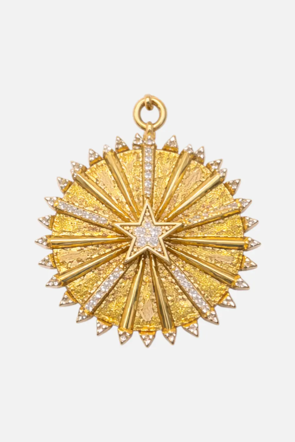 Paula Rosen Gold Starburst Charm With Diamonds 1