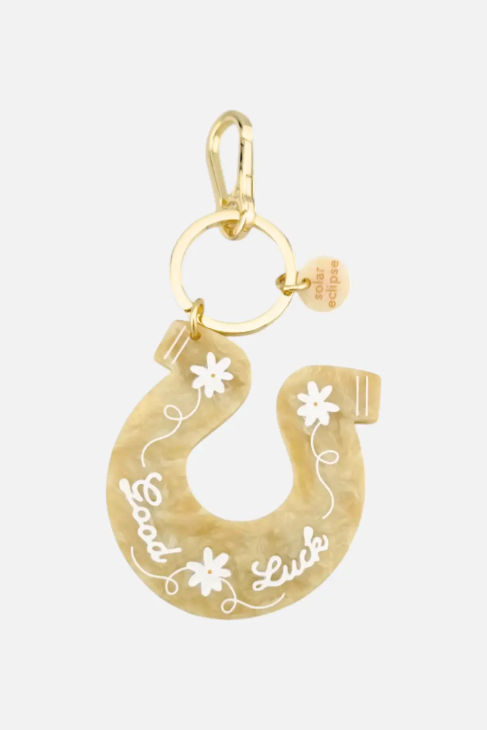 Solar Eclipse Good Luck Horseshoe Keychain 1