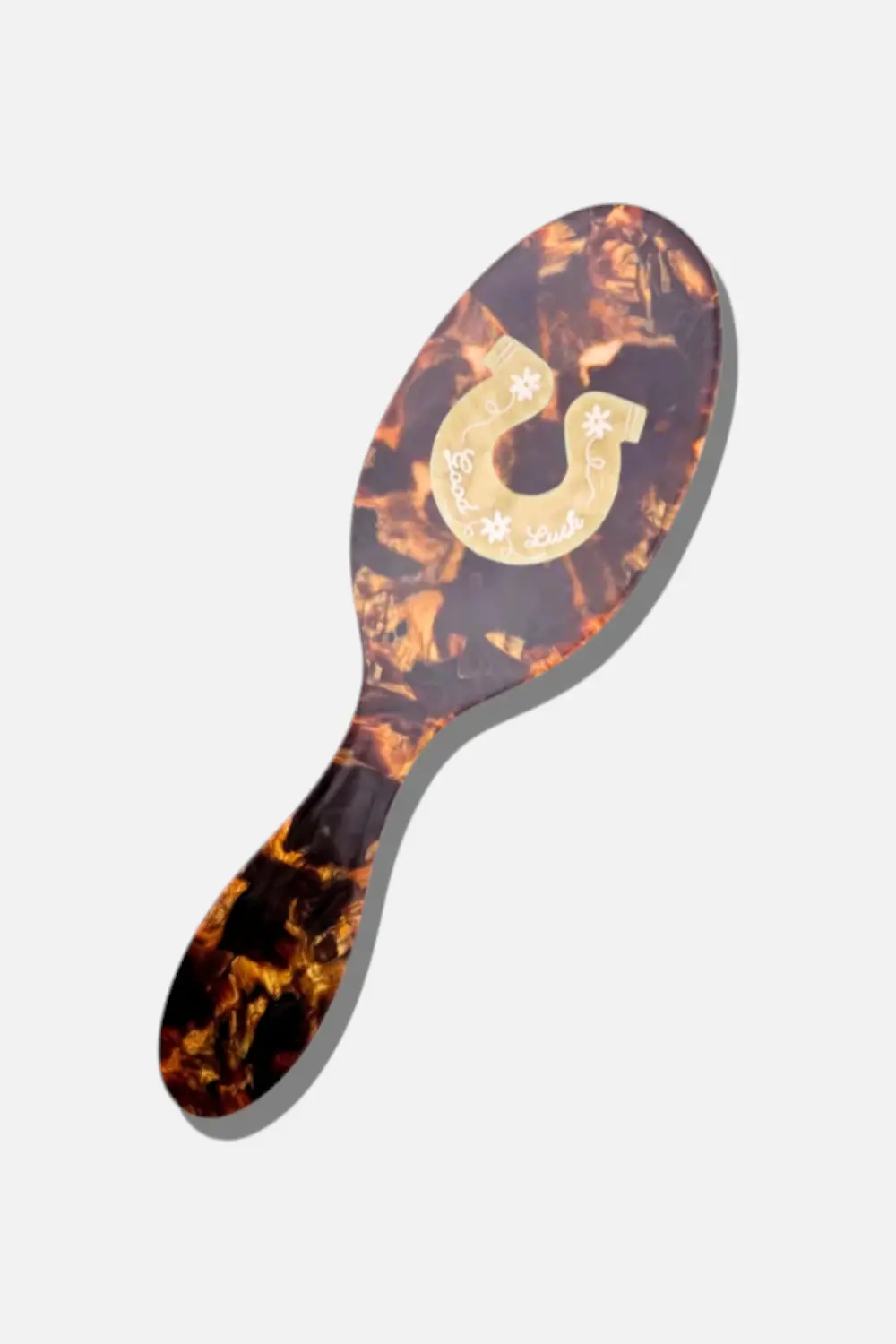 Solar Eclipse Good Luck Horseshoe Hair Brush 1