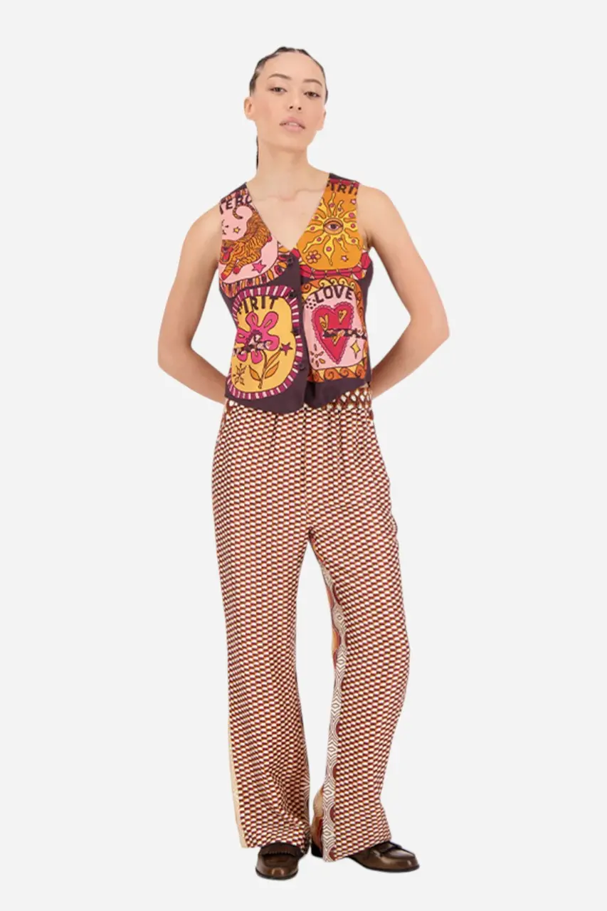 Me369 Bailey Straight Leg Track Pant Sunset 1
