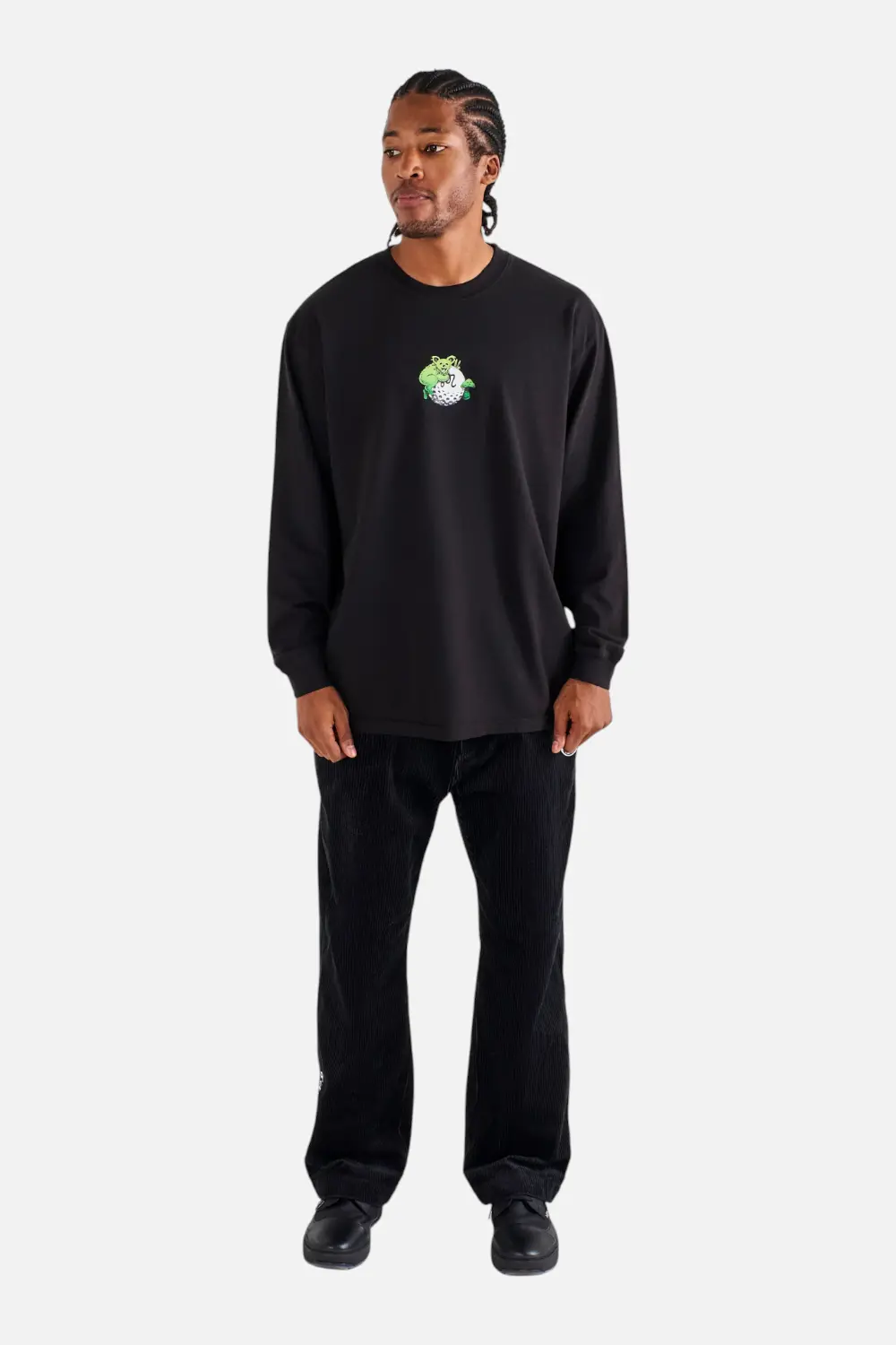 Malbon Golf Men's Grateful Dead Gorse Long Sleeve Tee In Black 1