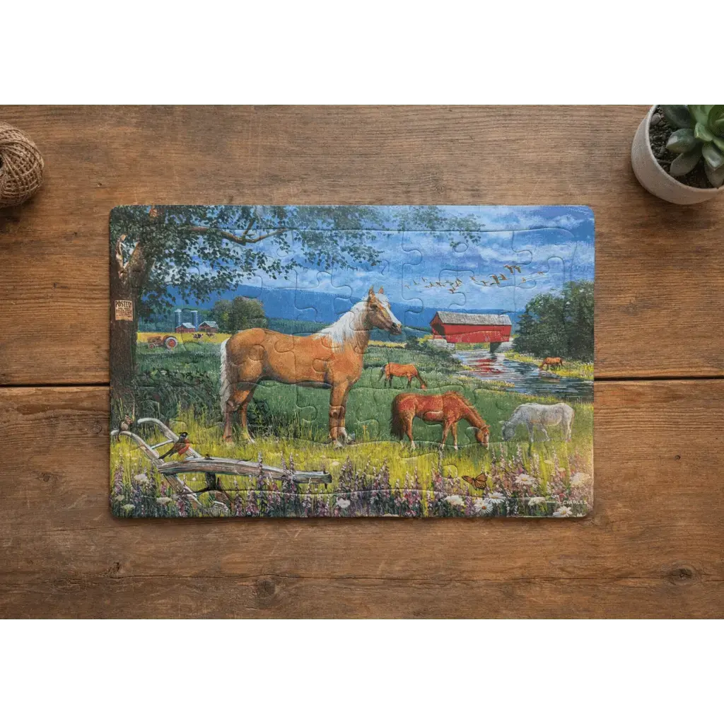 Grazing Horses Tray Puzzle (35Pc) 1
