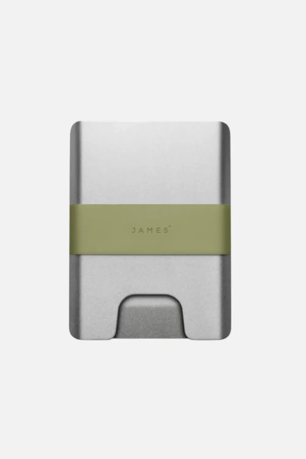 The James Brand Lowe Minimalist Card Holder In Silver & Grove 1