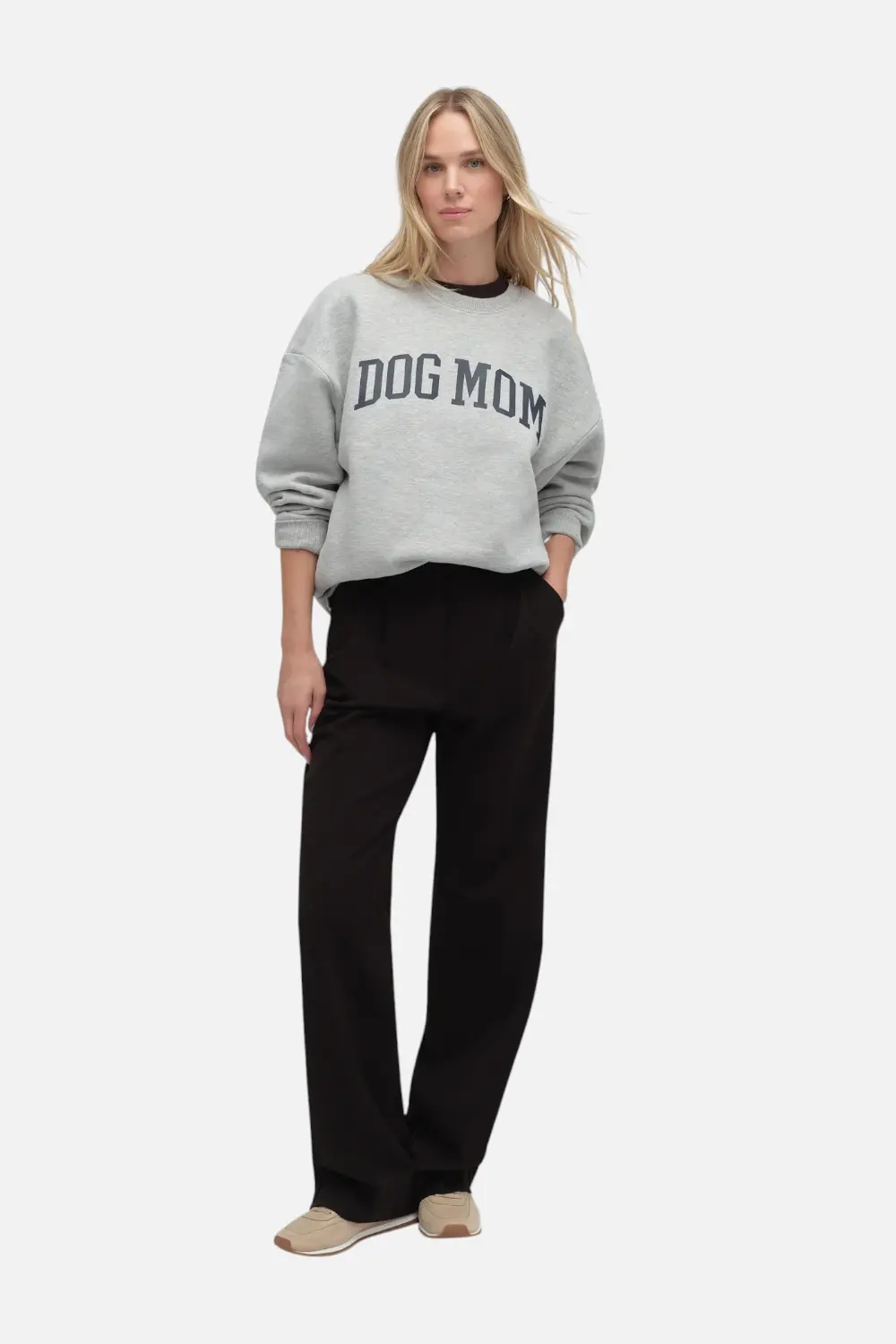 Favorite Daughter Dog Mom Sweatshirt In Heather Grey 1