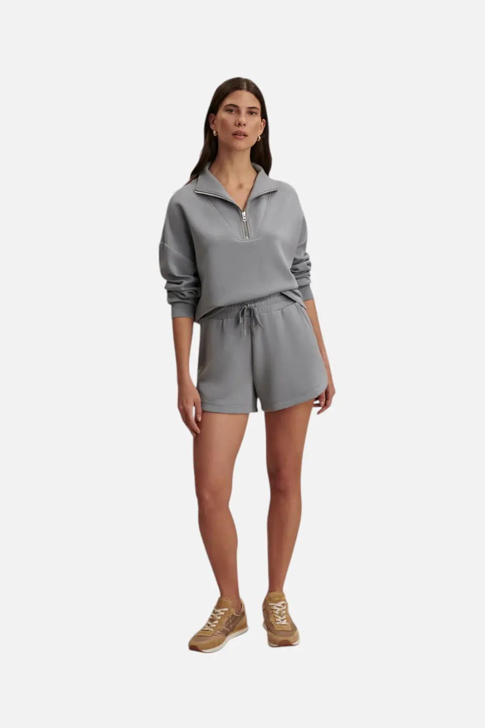 Varley Coulter High Rise Short In Wind Blue 1