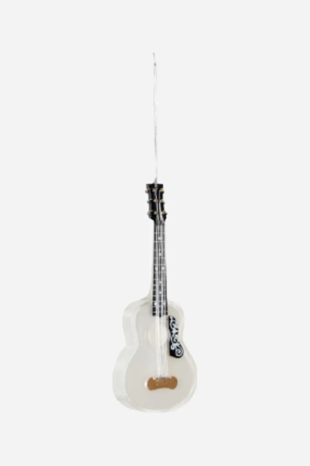 Guitar Ornament In White 1
