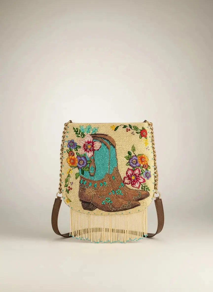 Cowgirl Line Dance Hand-Beaded Purse 1
