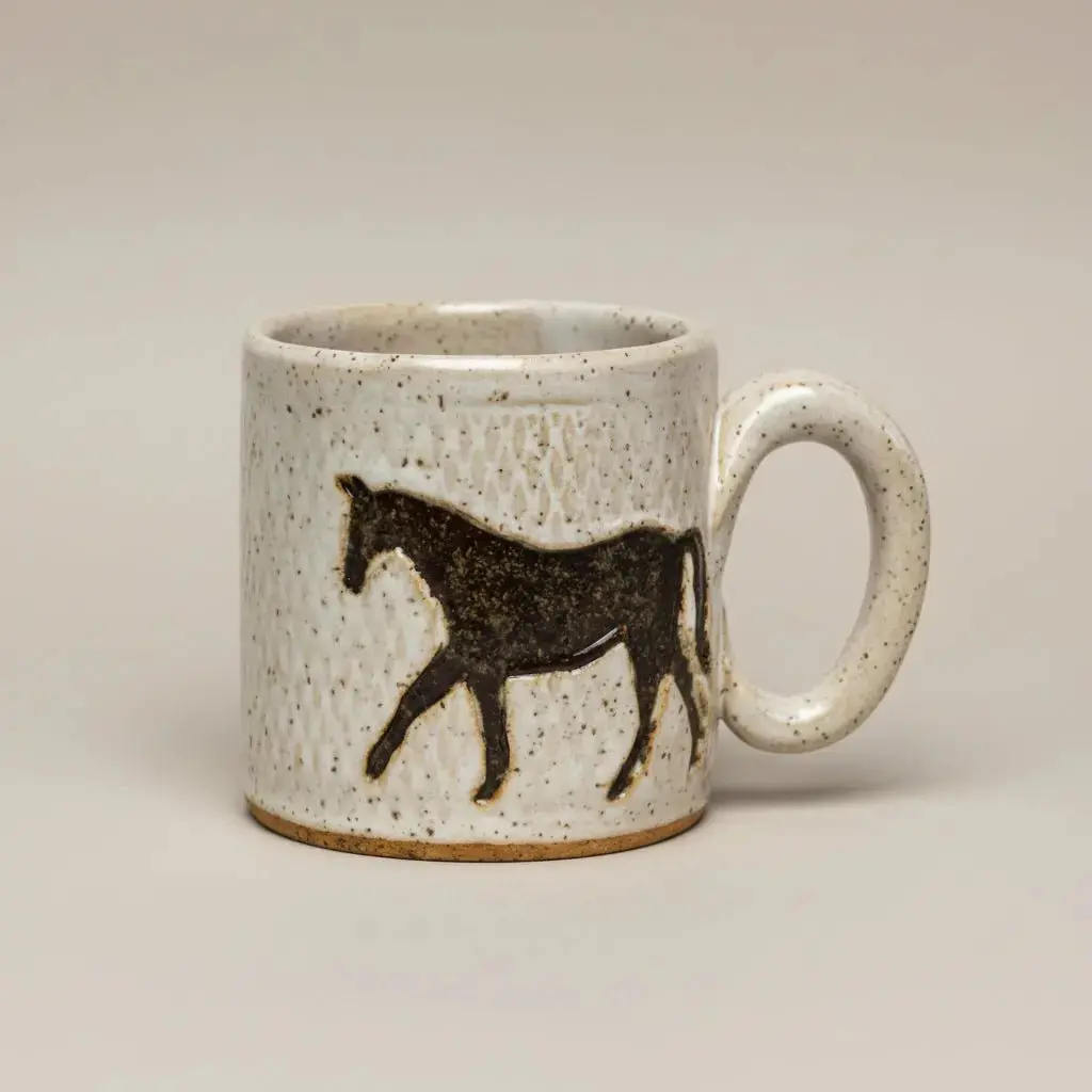 Handmade Horse Mug (Cream) 1