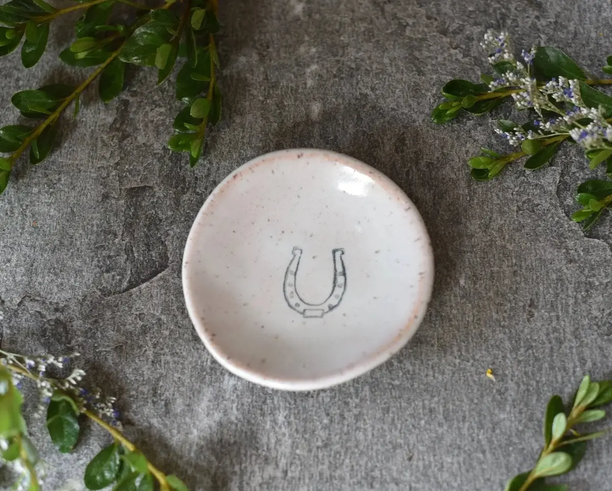 Handmade Horseshoe Ring Dish 1