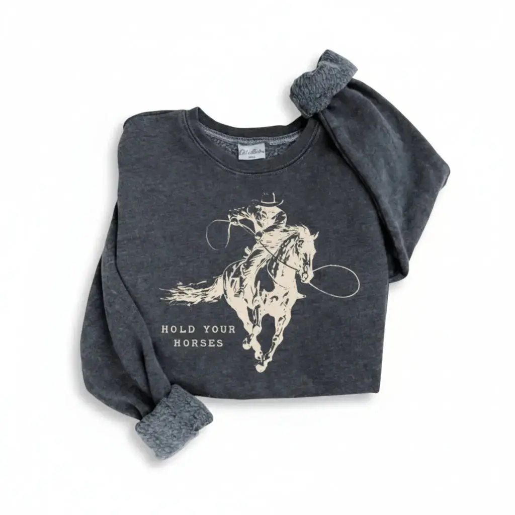 Hold Your Horses Sweatshirt (Black) 1