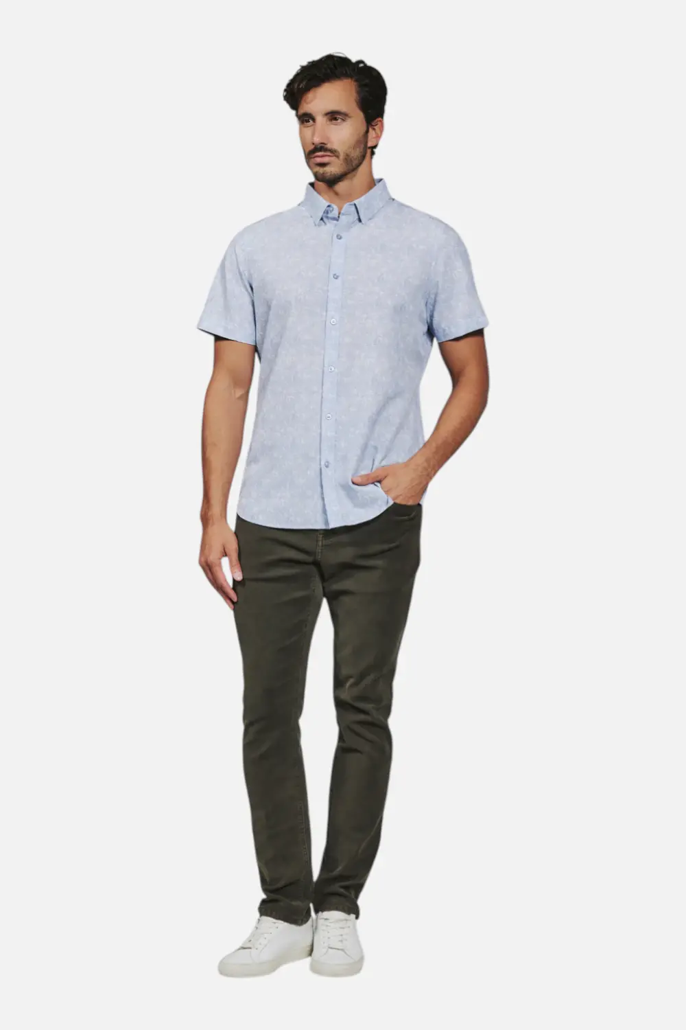 7 Diamonds Men's Hollis Short Sleeve In Light Blue 1