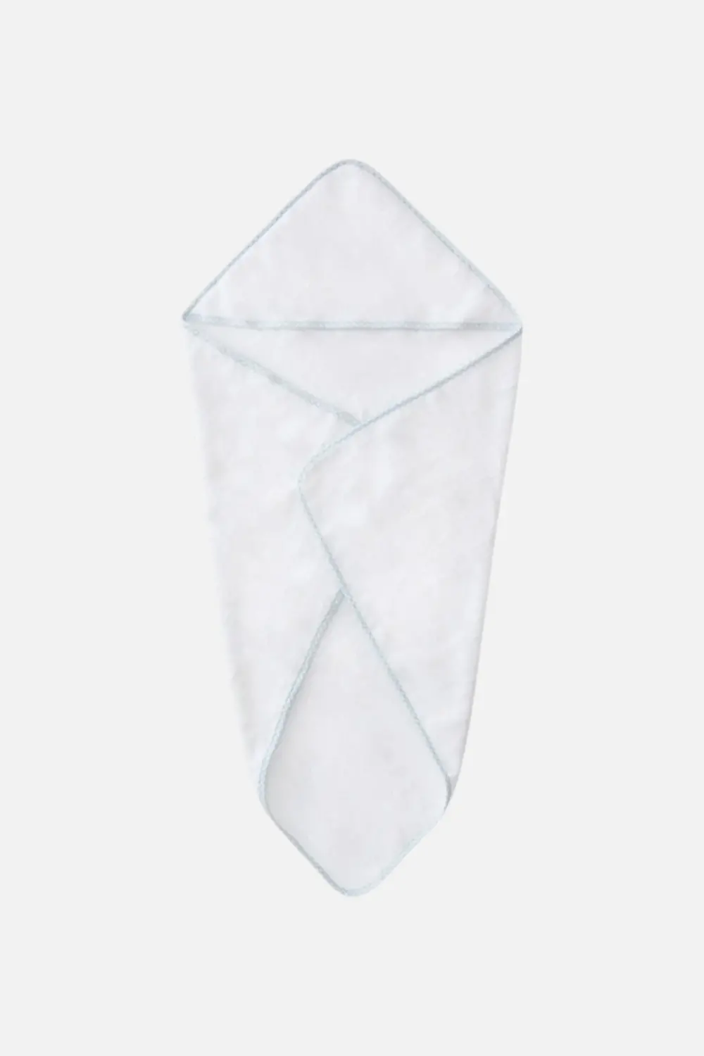 Weezie Baby Hooded Towel In Blue Gingham 1