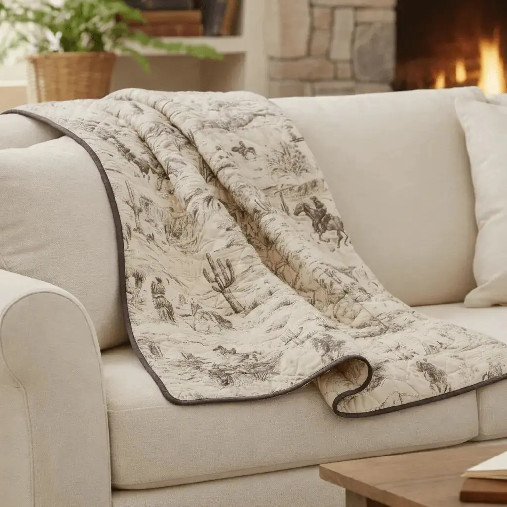 Horse & Cowboy Throw 1