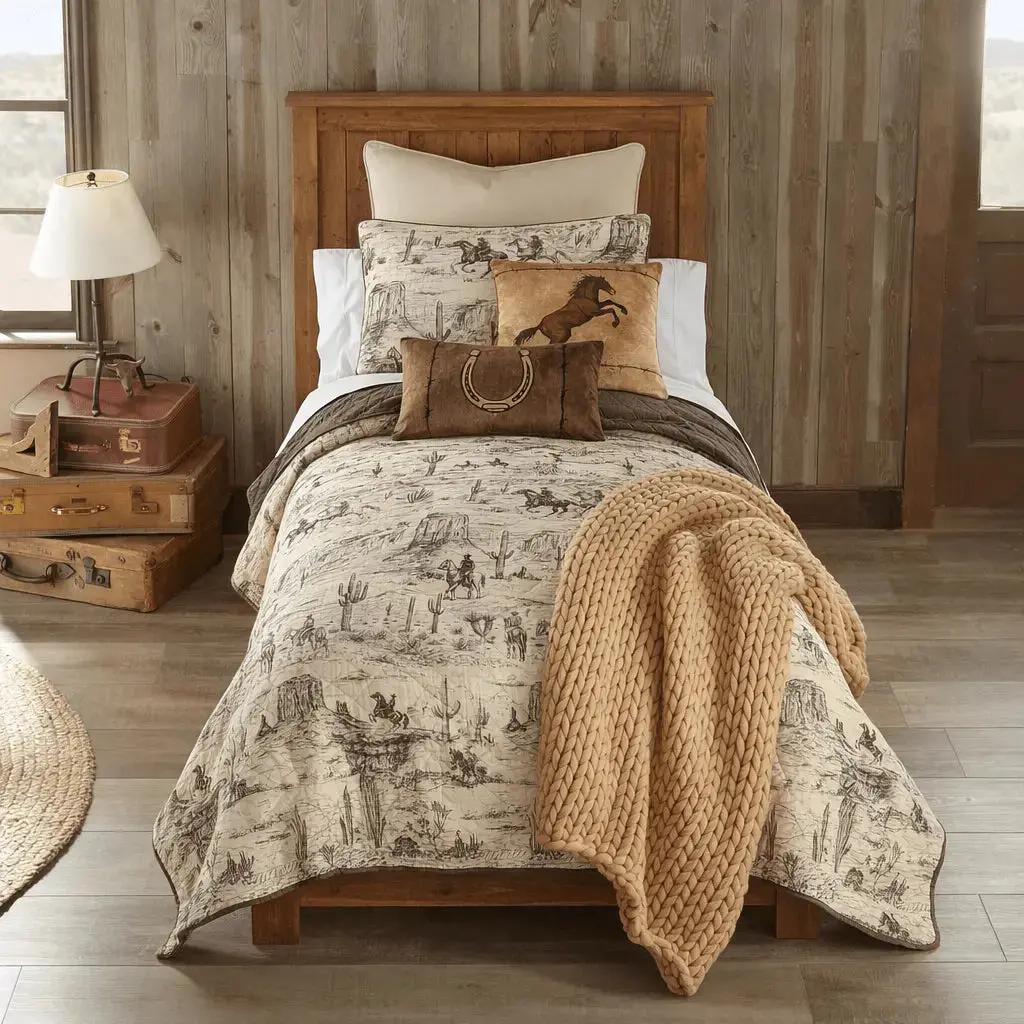 Horse & Cowboy Twin Quilt 2