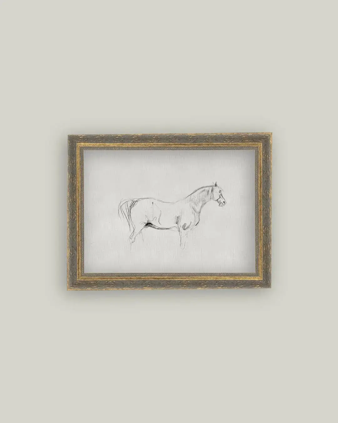 Horse Sketch Framed Art 1