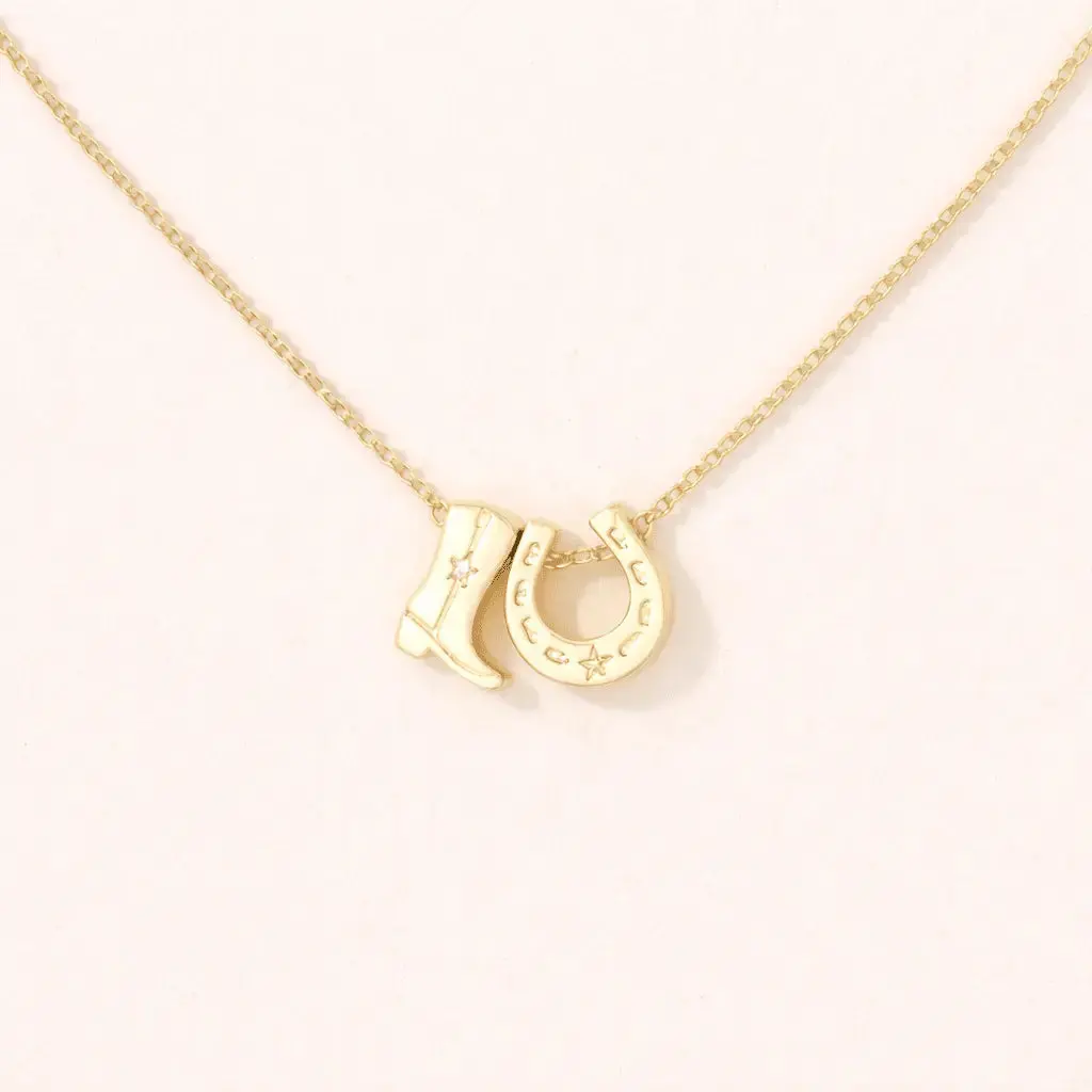 Horseshoe & Boot Necklace 1