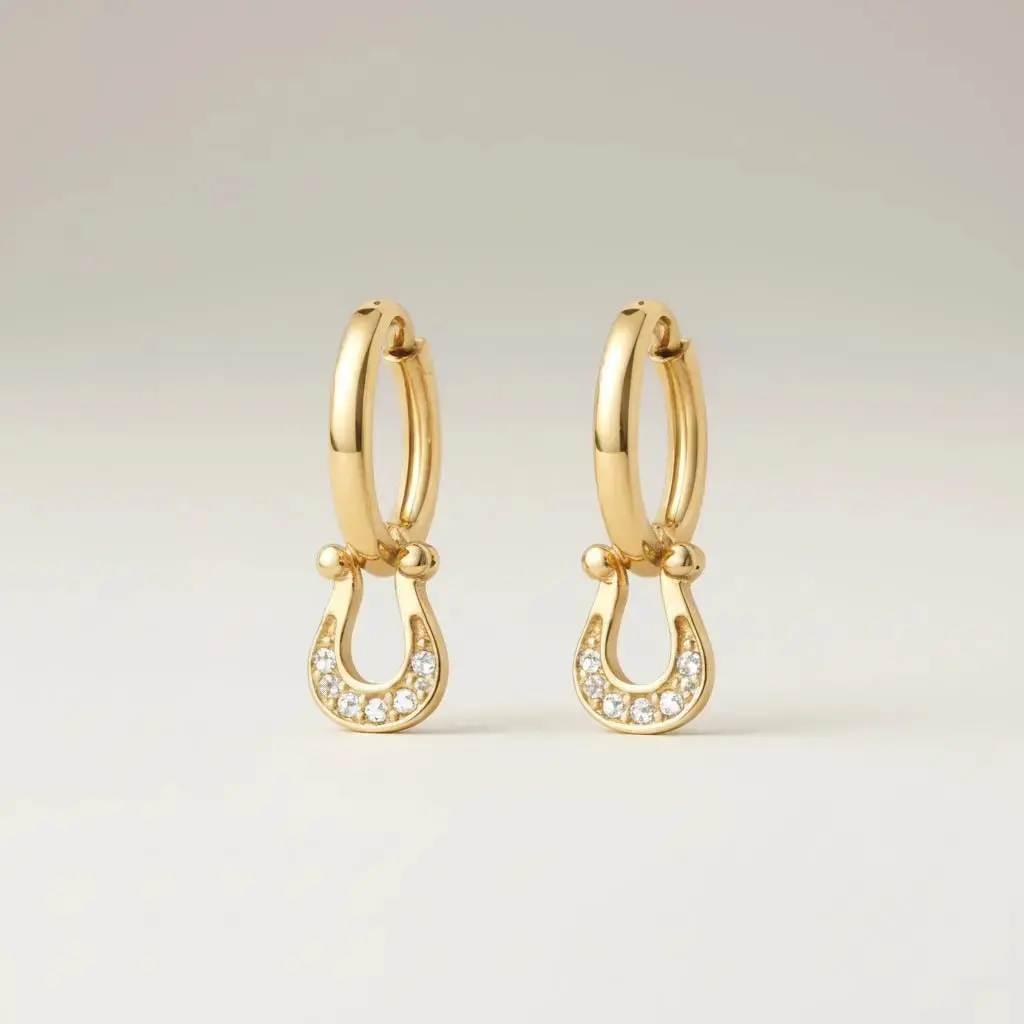 Horseshoe Huggie Earrings 1
