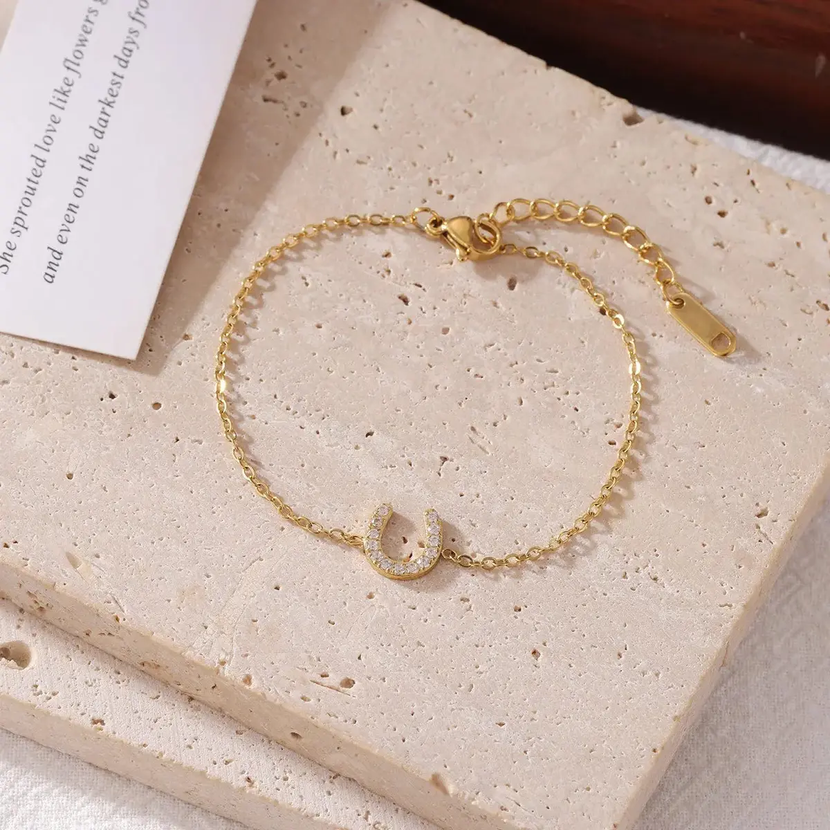 Horseshoe Sparkle Charm Bracelet 1