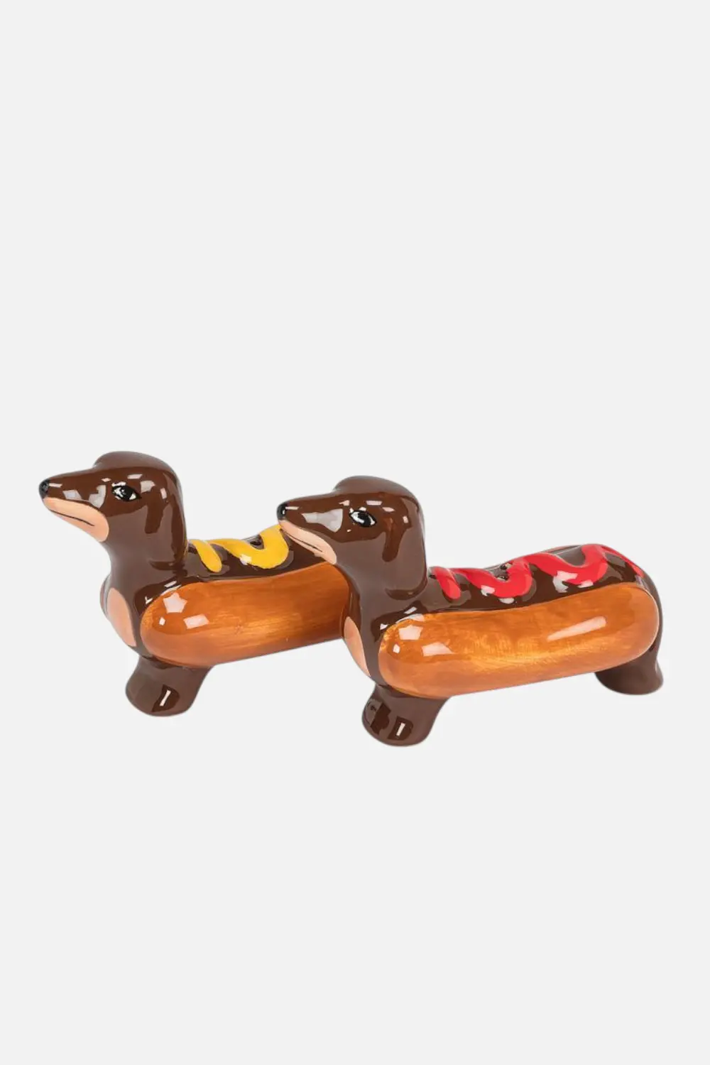 Abbott Dachshund In Hot Dog Salt & Pepper Shakers 1