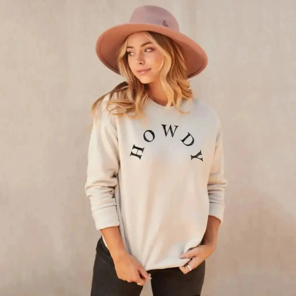 Howdy Sweatshirt (Cream) 1