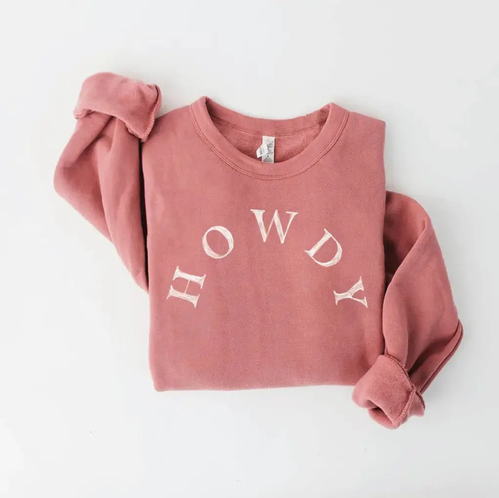Howdy Sweatshirt (Mauve) 1