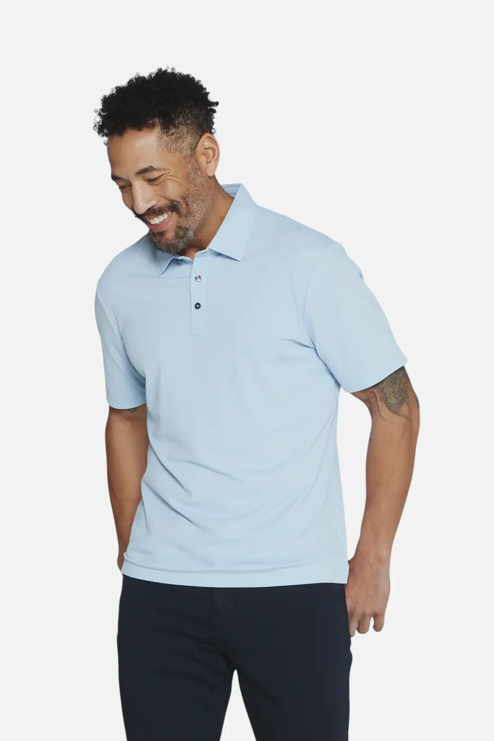 7 Diamonds Reeve Polo In Ice Blue 1