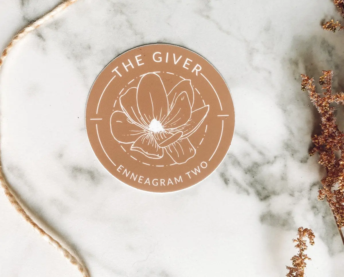 Enneagram 2 Floral Sticker 1