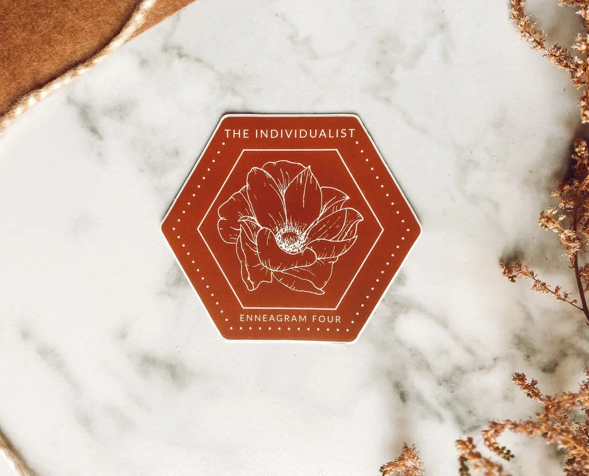 Enneagram 4 Floral Sticker 1