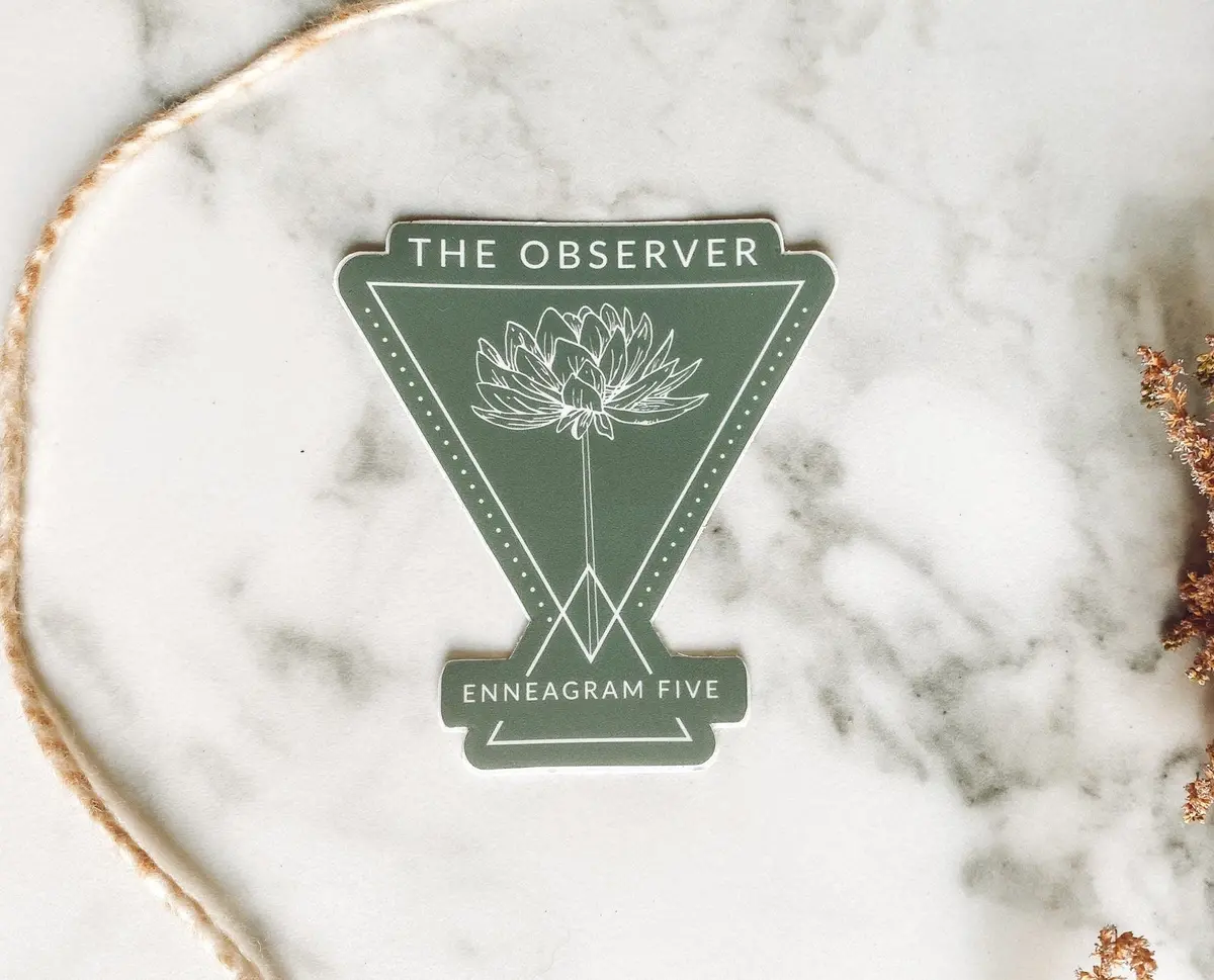 Enneagram 5 Floral Sticker 1