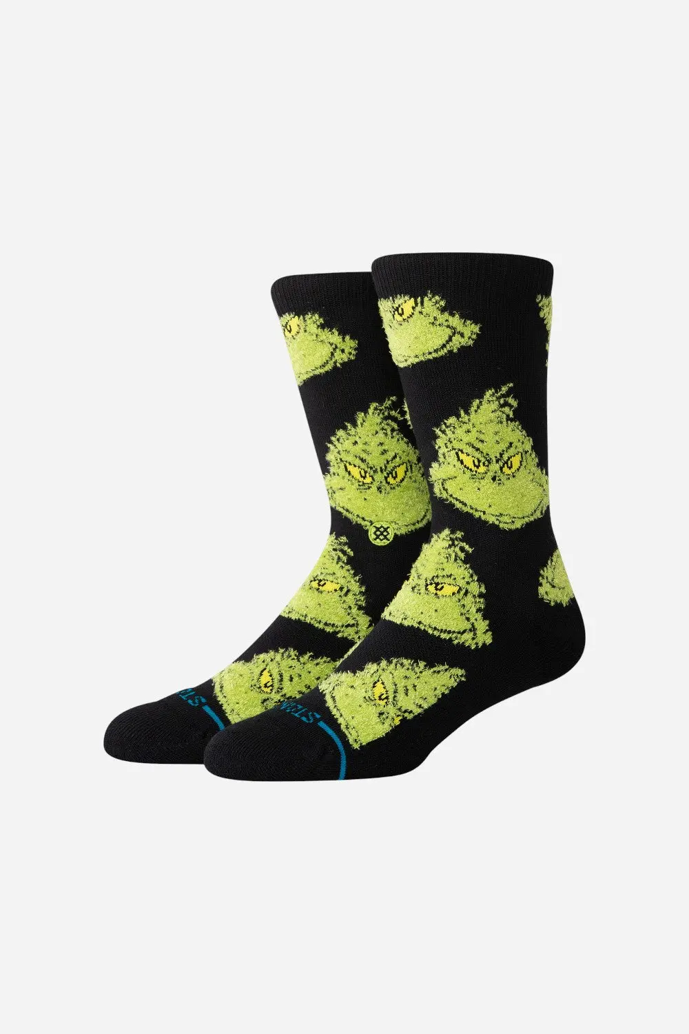 Stance X The Grinch Mean One Crew Socks In Black 1