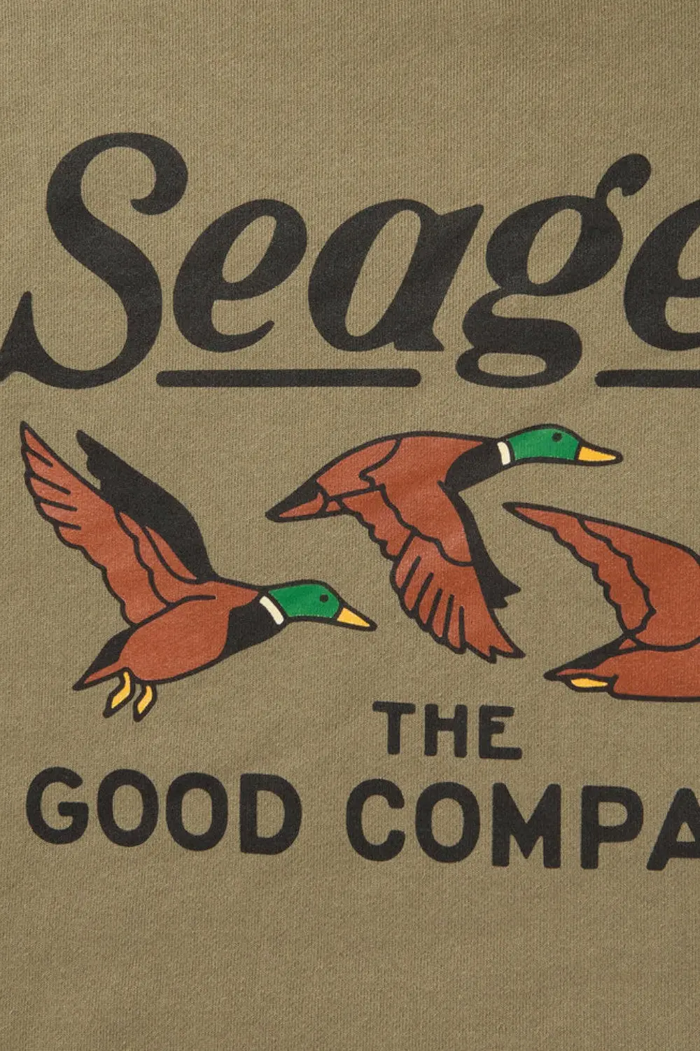 Seager Good Company Heavy-Weight Hoodie In Olive 4