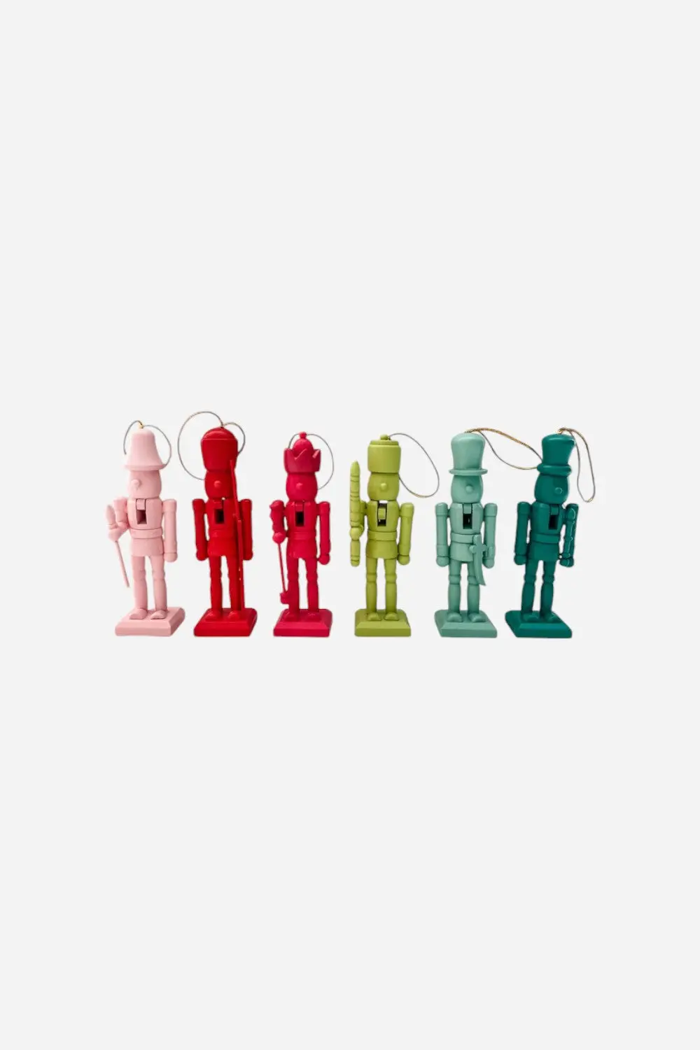 Trim & Twine Colorful Nutcrackers Set Of 6 1
