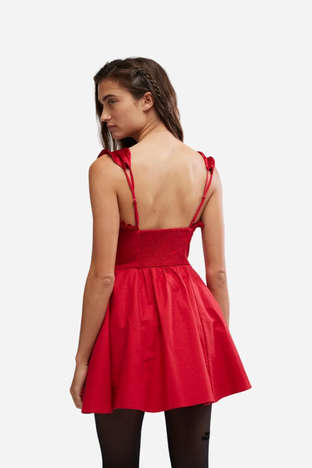 Free People Midnight Magic Mini Dress In Red Dhalia Combo 3