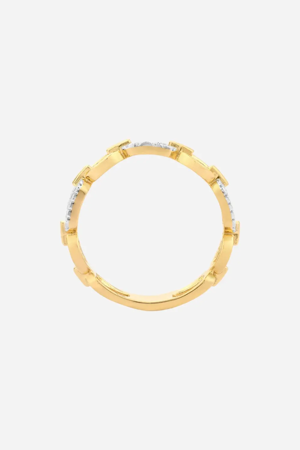 Ella Stein Linked Forever To You Stackable Ring In Yellow Gold - Size 7 2