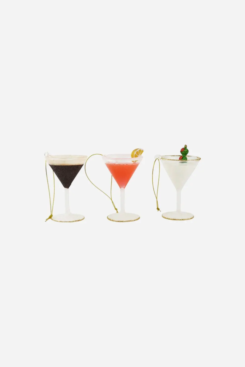 Martini 3 Piece Ornament Set 1