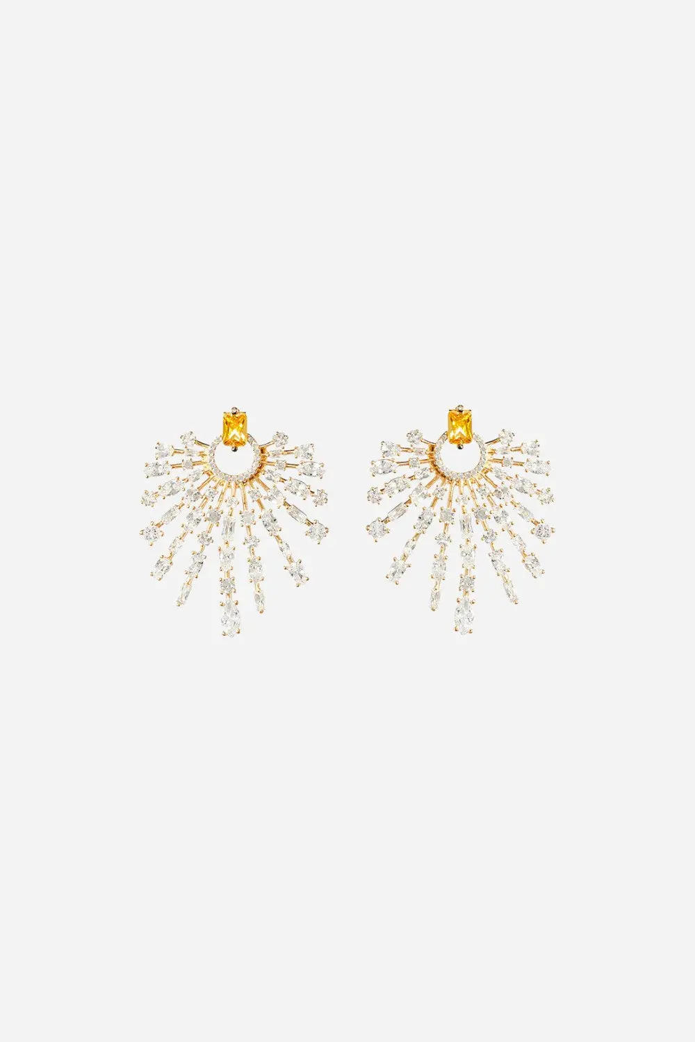 Nickho Rey Holly Earrings In Gold With Clear Stones 1