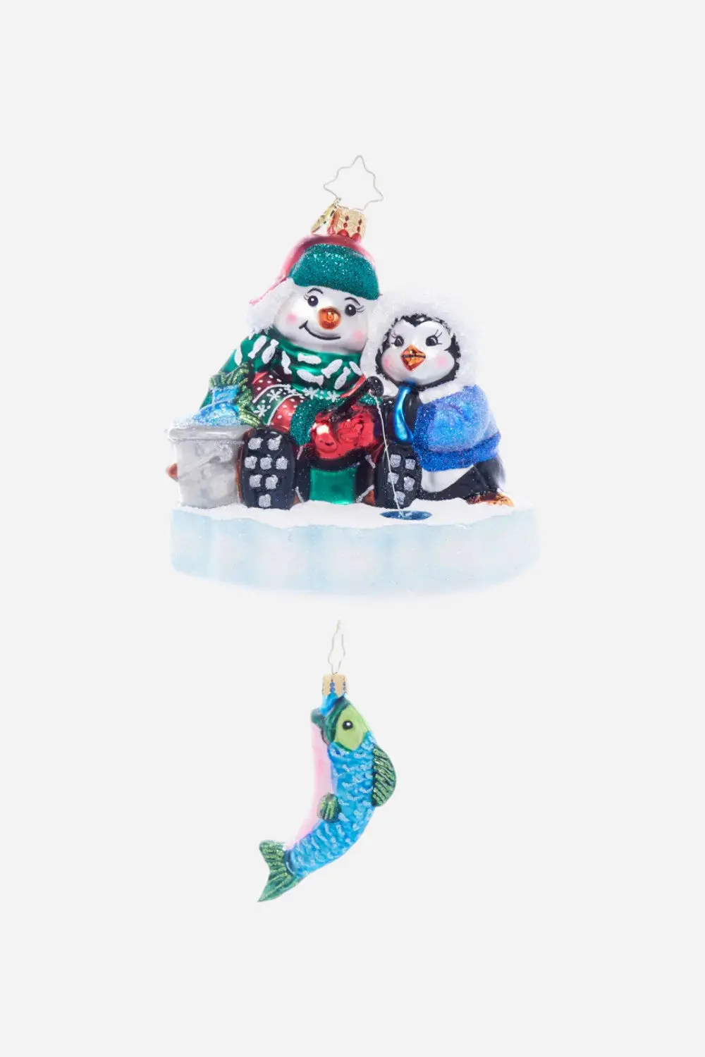 Christopher Radko Ice Fishing Snow Pals Ornament 1