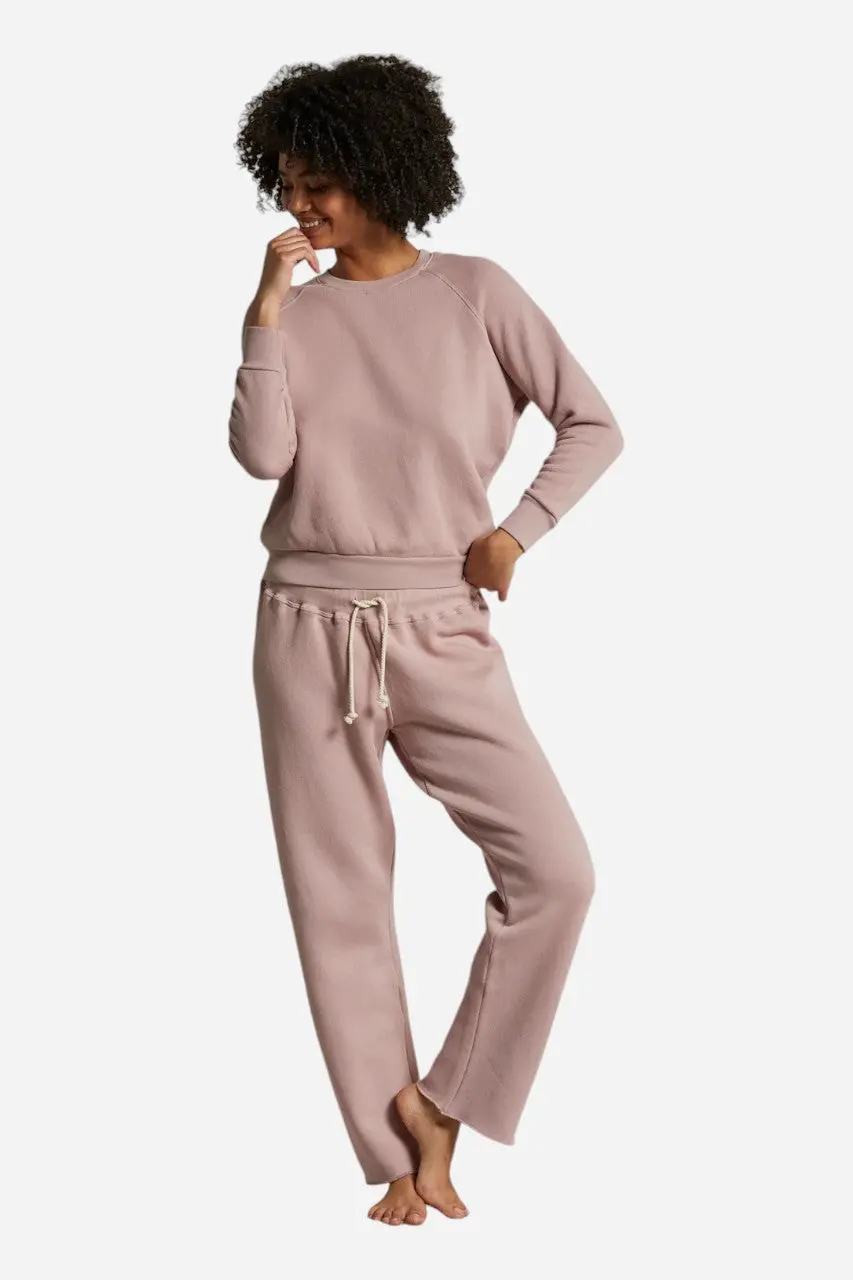 Perfect White Tee Collins Straight Leg Sweatpants In Mauve 2