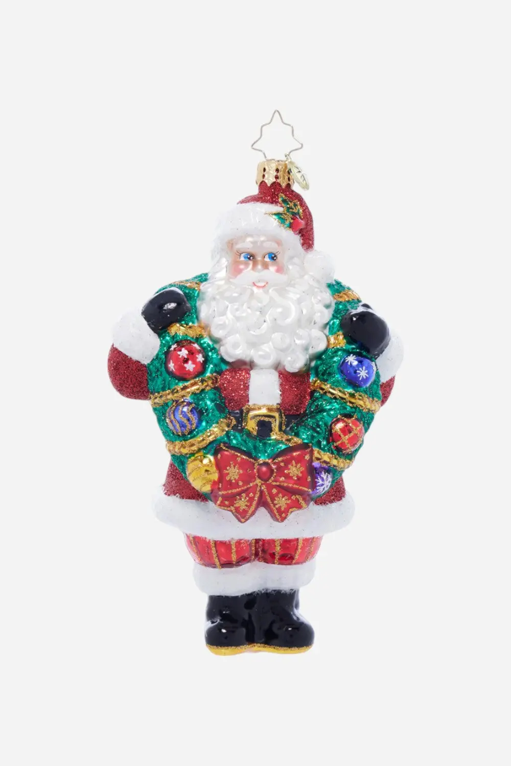 Christopher Radko Wreath Wrangler Claus Ornament 1