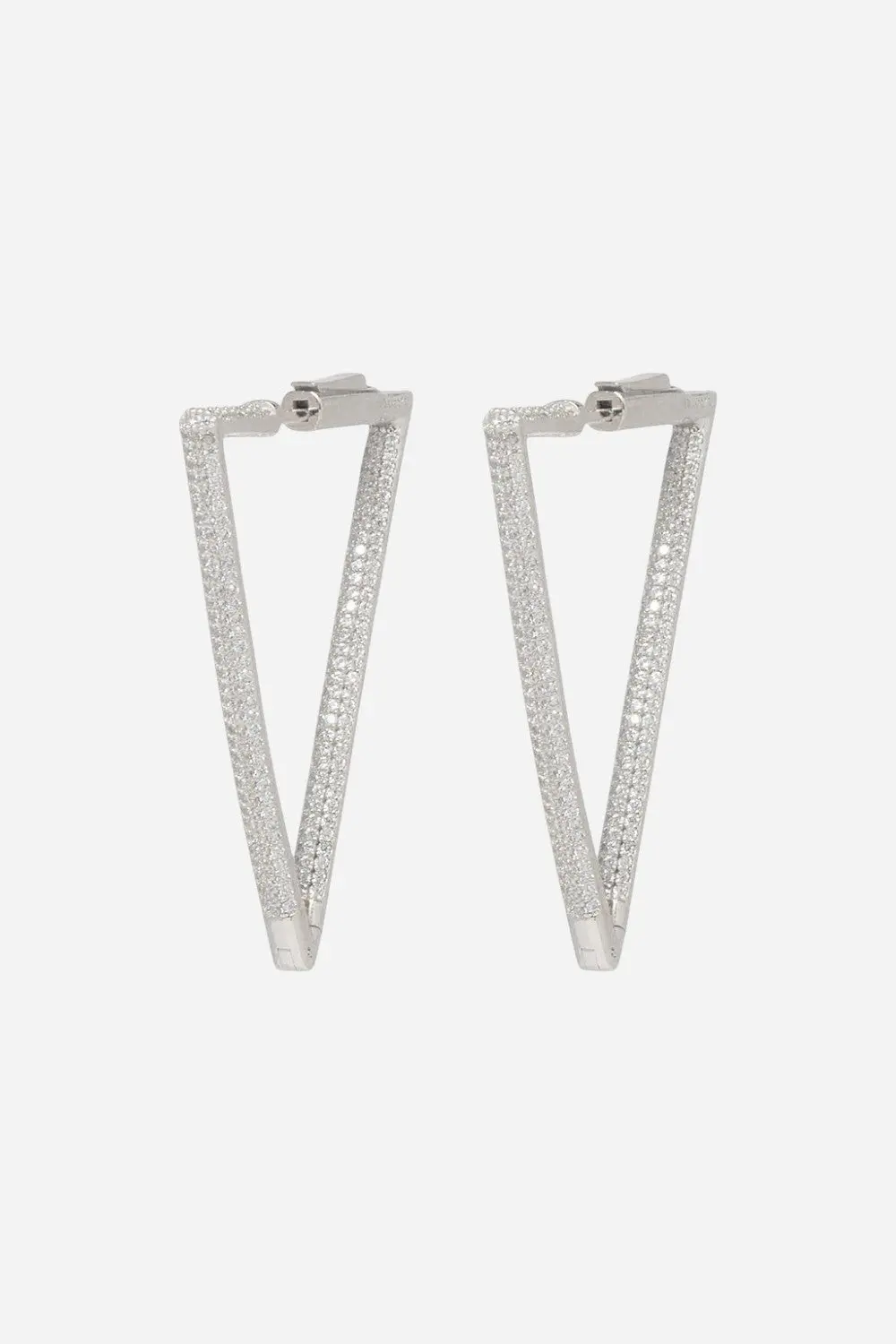 Nickho Rey Bermuda Earrings In Silver With White Stones 1