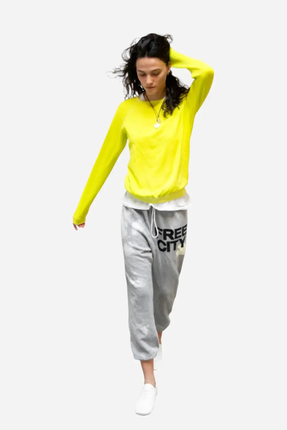 Free City Lucky Rabbit Sweatshirt Yellow 1