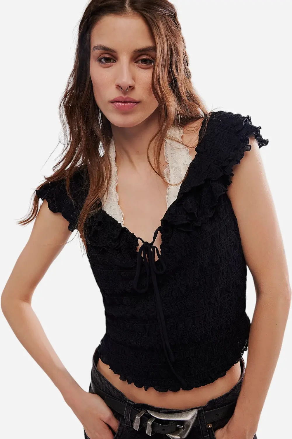 Free People Love You More Tee In Black 1