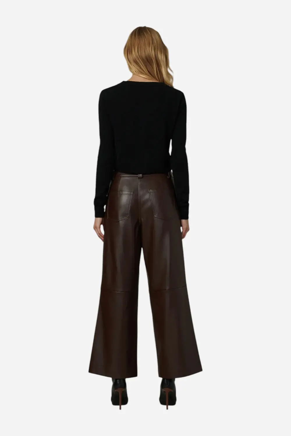 Joe's Jeans The Mia Vegan Leather Trouser In Coffee Bean 4