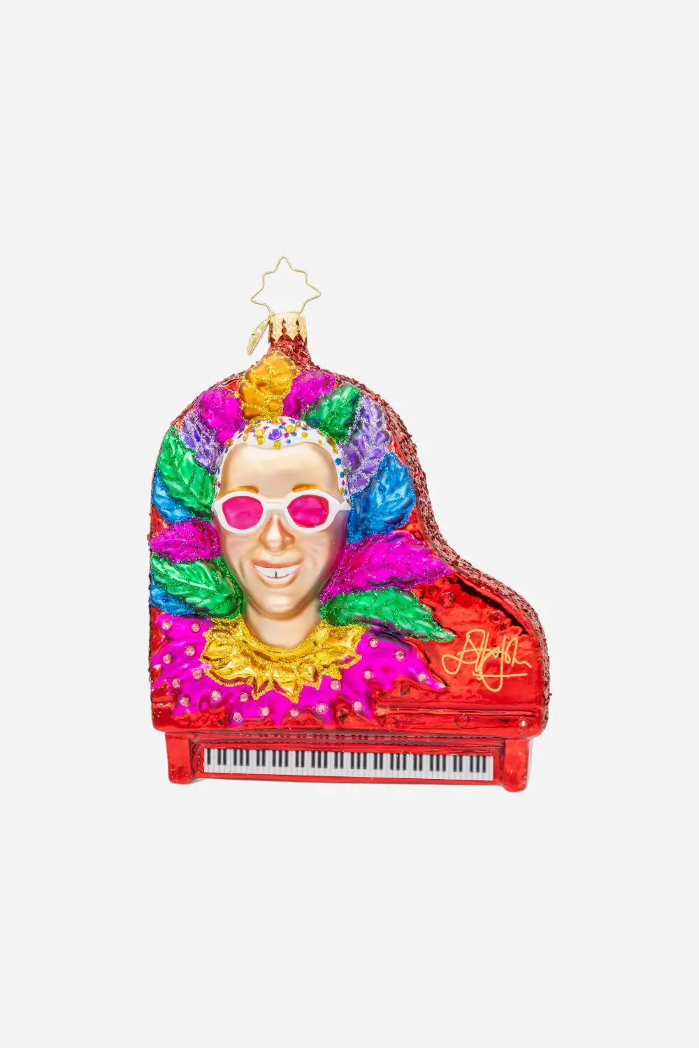 Christopher Radko Elton's Red Piano Ornament 1