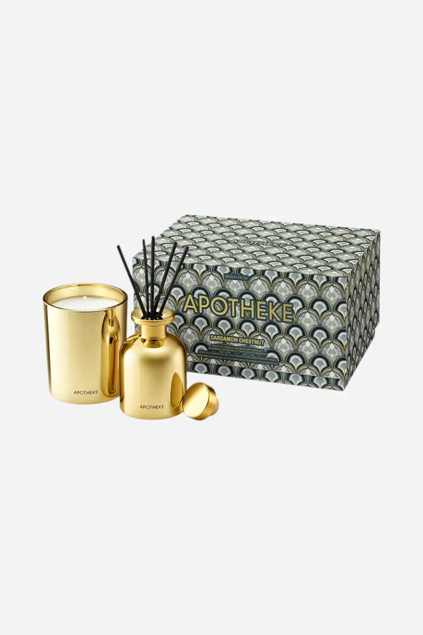 Apotheke Cardamom Chestnut Candle And Diffuser Duo 1