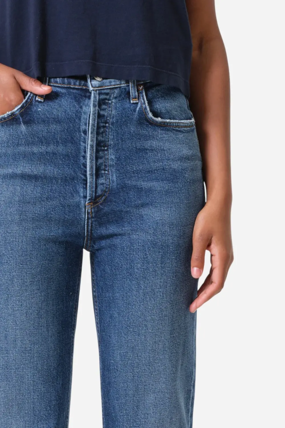 Agolde 90'S Pinch Waist Crop In Solace 5