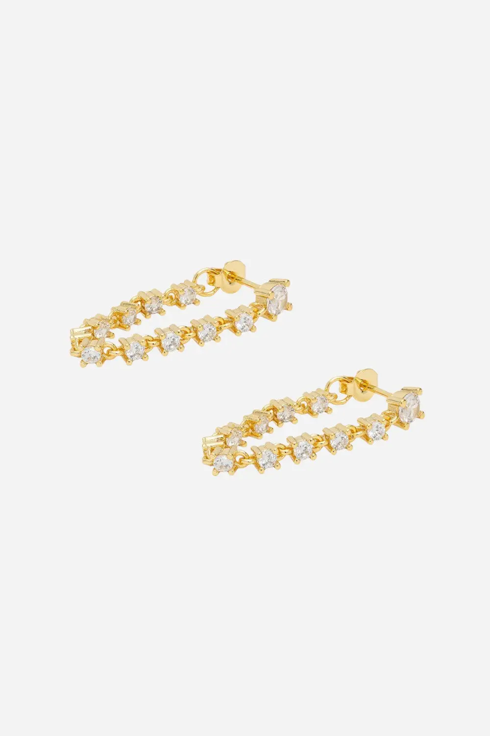 Bracha Good Times Loop Earrings Gold 1